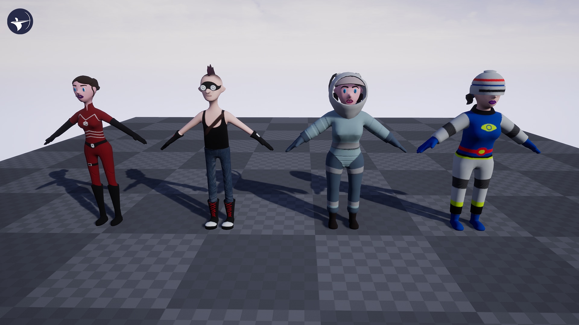 Sci-Fi Toon Characters with Props